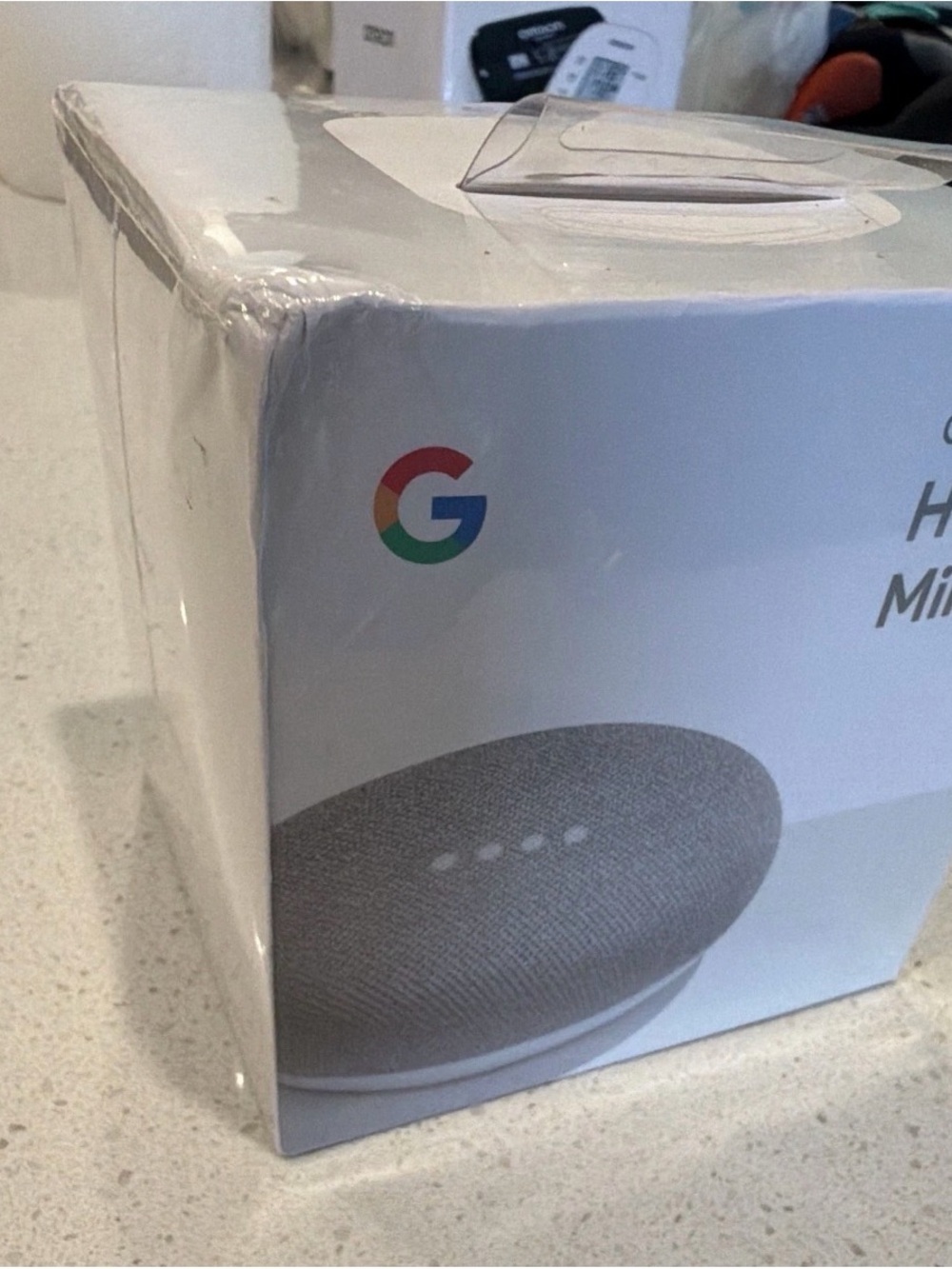 Google Home Mini Smart Speaker Chalk Gray GA00210-US New Sealed